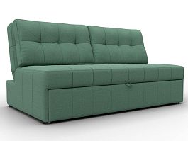 Диван прямой Лига-107 (160) Рогожка зеленый - Фото предпросмотра
