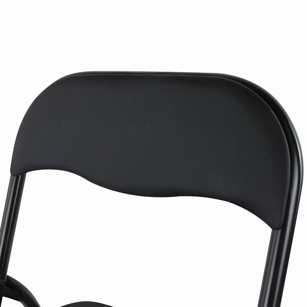 Стулья складные BRABIX "Golf CF-007", КОМПЛЕКТ 2шт., черный каркас, кожзам черный, 533029 - Вид 12