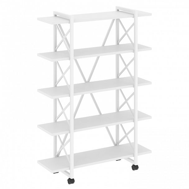 Стеллаж на колесах "Loft" VR.L-MST.K-5.8V белый бриллиант/белый - Вид 1