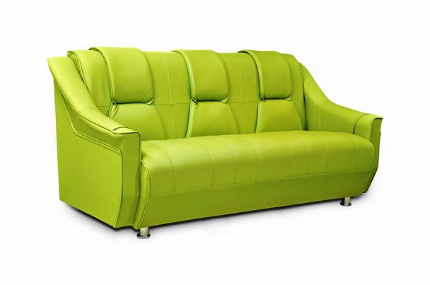 Альфа Диван трехместный (178х86х87) Orgon Royal 46  опоры хром "Мягкая мебель для кабинета" ТК-002120401694 зеленый - Вид 1