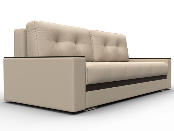 Диван прямой с декором Лига-096 НПБ Экокожа бежевый - Вид 3