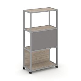 Shelf Mobile Стеллаж 4 уровня 1 секция VR.LT-STK-403.08 Дуб Аттик/Металл Серый/W-11 800*400*1523 - Фото предпросмотра