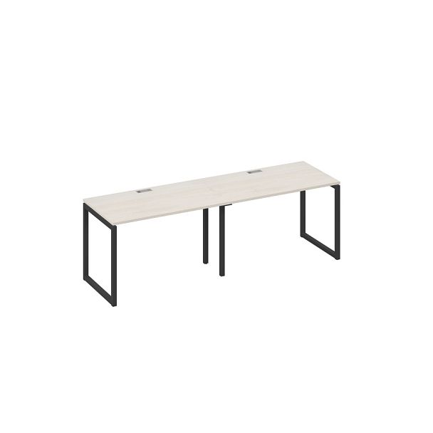 Рабочая станция на каркасе QUATTRO (2х120) A4 А4 Б4 013-2 БП дуб / металлокаркас антрацит - Вид 1