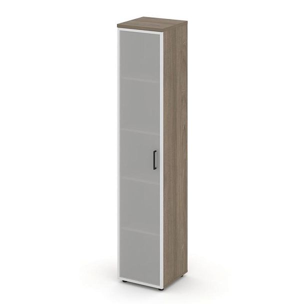 Стайл Проджект Шкаф высокий узкий унив. SN.STU-109 Вяз Благородный/Сатин/Черный Ручки 400*400*1982 - Вид 2