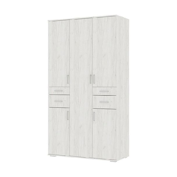 НЕЛЬСОН ШК 02 (СОЛО-2) Шкаф (1.200х2,200х0,500) дуб крафт белый/дуб крафт белый - Вид 1