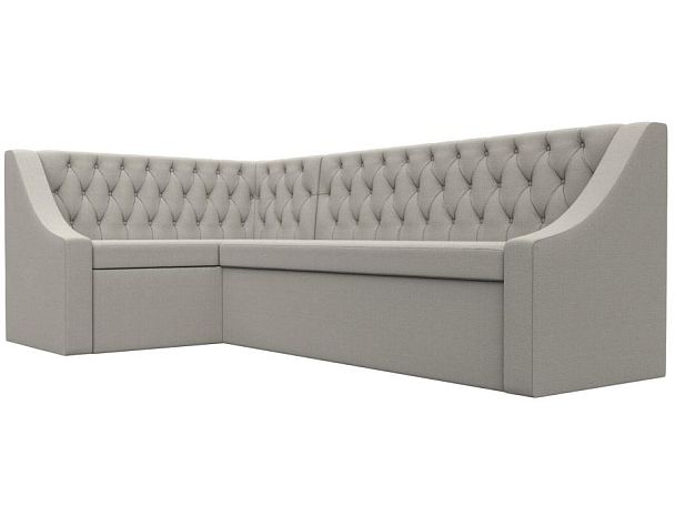 Диван кухонный угловой Мерлин левый угол Рогожка бежевый - Вид 3