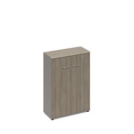 Шкаф средний закрытый (топ МДФ) Time metal МР 9364 МП/ВЛ/ВЛ мокко премиум (корпус) / вяз либерти (столешница, топ, фасад) - Фото предпросмотра