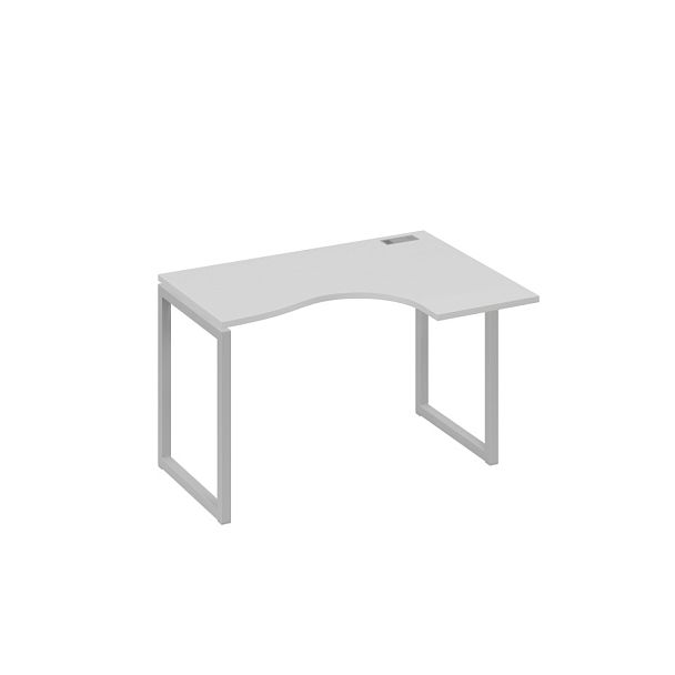 Стол 120 эргономичный правый Классика каркас QUATTRO A4 А4 Б4 032 БП серый / металлокаркас серый - Вид 1