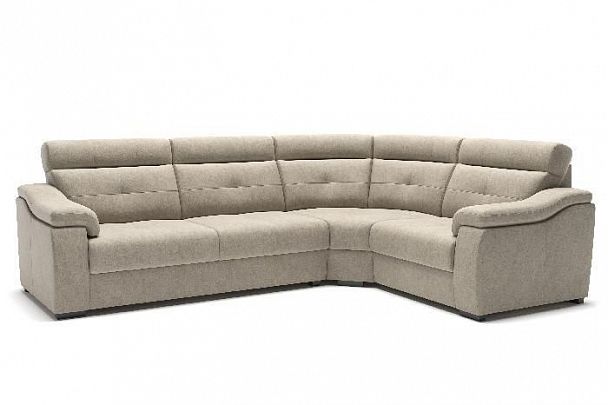 Boston диван-кровать угловой замша серый - Вид 1