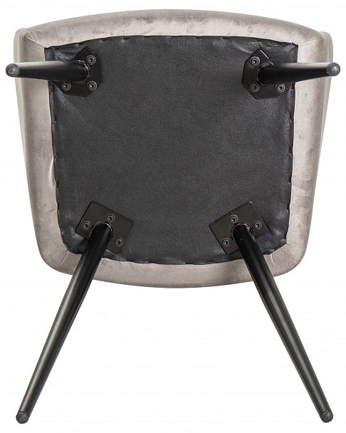 Стул обеденный DOBRIN ROBERT (черные матовые ножки, велюр V108-81 Серый) - Вид 10