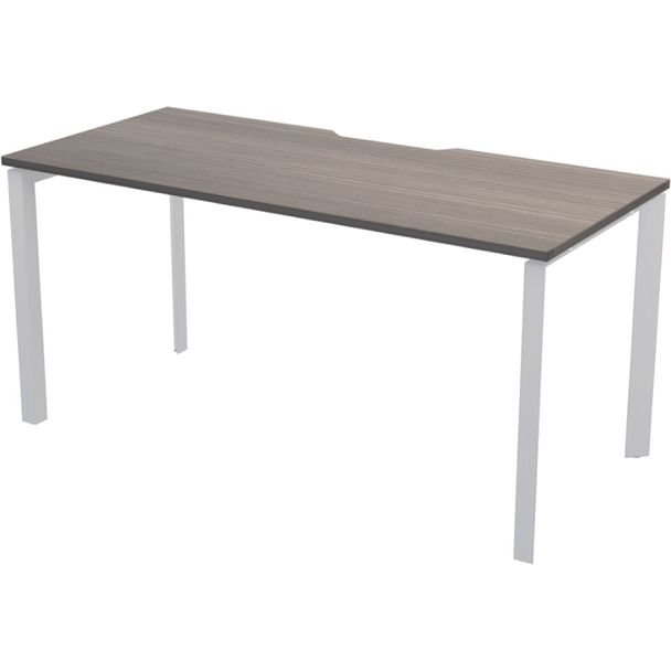 Стол на металлокаркасе НТМП.П-180 Лиственница/Белый 1800x730x750 Аргентум-МП - Вид 1