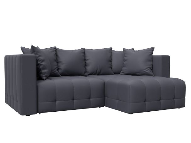 Диван угловой Лига-052 НПБ угол универсальный Экокожа серый - Вид 1