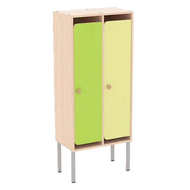 Шкаф детский 2-х секционный для одежды на металлических ножках ШМД-005 - Вид 1