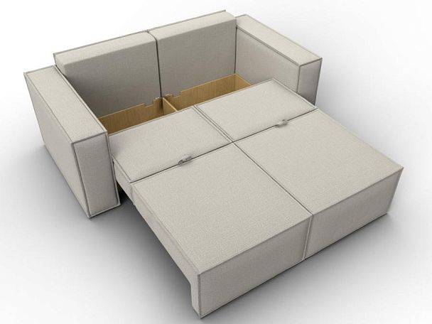 Диван прямой Куба мини Рогожка бежевый - Вид 8