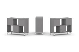 Стайл Проджект Набор стеллажа одностороннего, 2 яруса SN.NS-231 Серый Пепел/Металл Белый 1121*400*88 - Фото предпросмотра