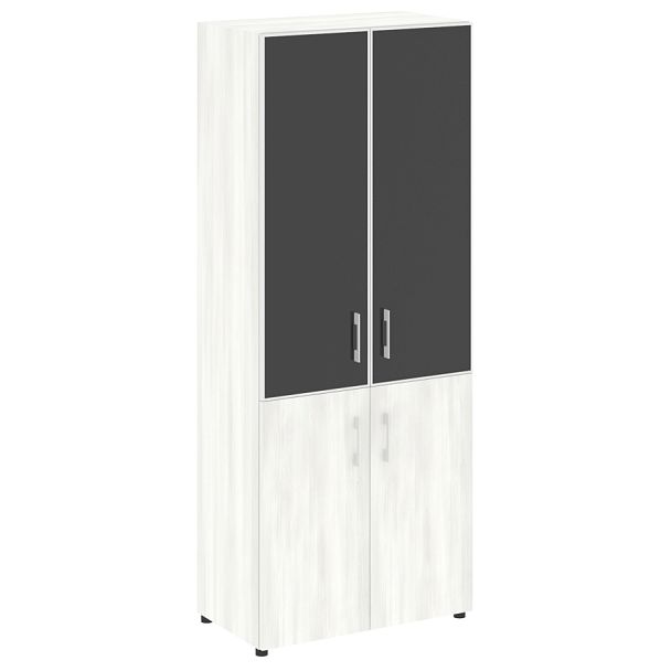 Yalta Шкаф LT.ST-1.2 R black Снежная патина/Стекло black 800*450*1987 - Вид 1