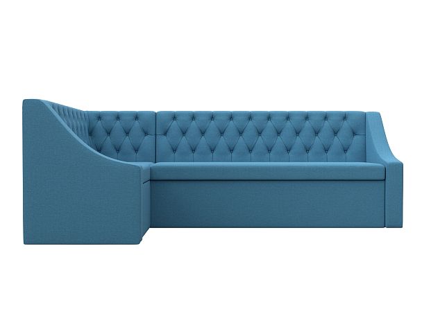 Диван кухонный угловой Мерлин левый угол Рогожка голубой - Вид 2