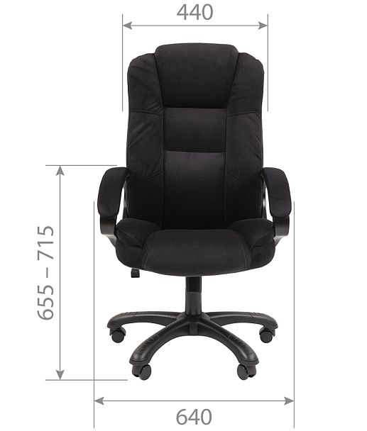 Кресло CHAIRMAN HOME 600, ткань велюр, голубой - Вид 4