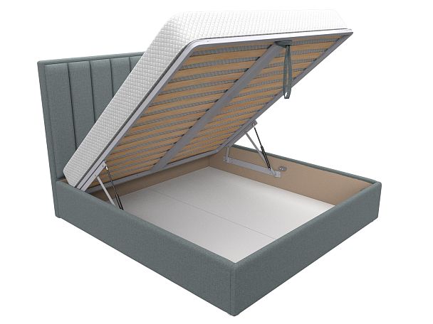 Кровать интерьерная Афродита 180 Рогожка серый - Вид 6