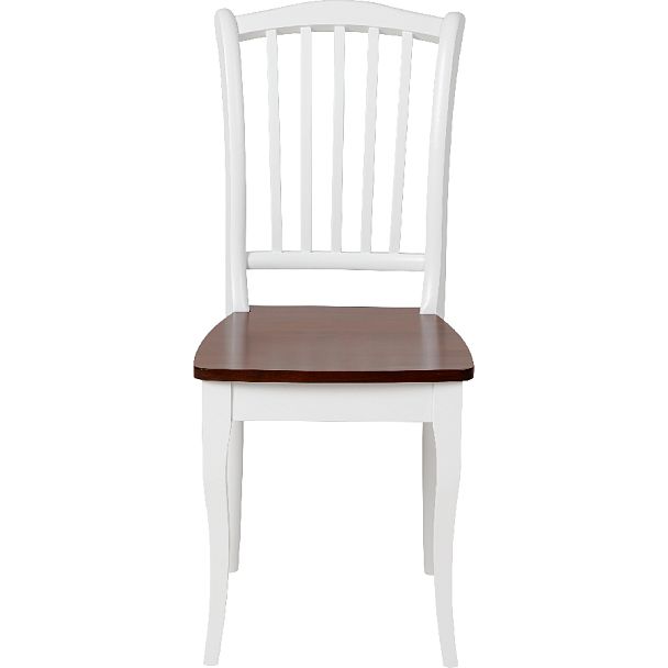 Комплект деревянных стульев с жестким сиденьем Элин Белый/Темный орех, 2 шт. - Вид 2