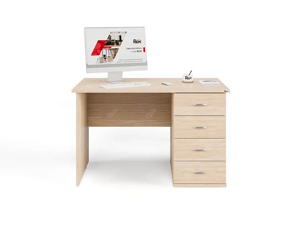 UNITY РС07-12 R Дуб Сонома Стол однотумбовый Правый 1200х700х750 - Вид 2