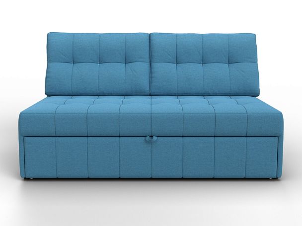 Диван прямой Лига-107 (140) Рогожка голубой - Вид 2