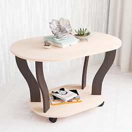 Стол Журнальный Консул-3 (900*560*600) дуб молочный/венге - Фото предпросмотра