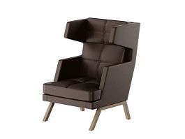 Aldo Кресло высокое с декором из пуговиц ALDB-01 Линкольн 221/Металл Капучино 790*960*1180 - Фото предпросмотра