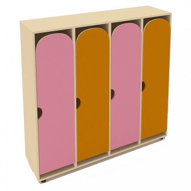 Шкаф детский четырехсекционный ручка радиус ШЛД-022 - Вид 1