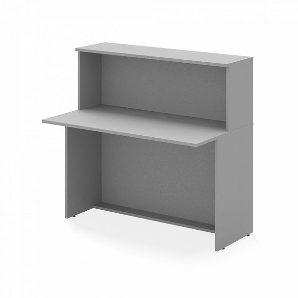 Стойка-ресепшн "Система-M" ПК-УНФО-СКР120х70-В1-19 серый - Вид 1