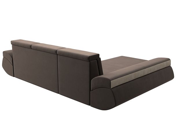 Диван угловой Лига-032 левый угол Велюр коричневый - Вид 6