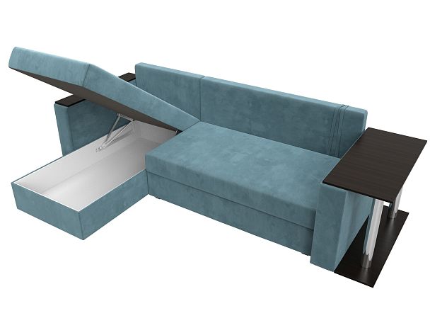 Угловой диван Атланта Лайт левый (полностью Велюр бирюзовый) - Вид 9