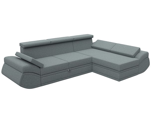 Диван угловой Лига-032 правый угол Рогожка серый - Вид 9