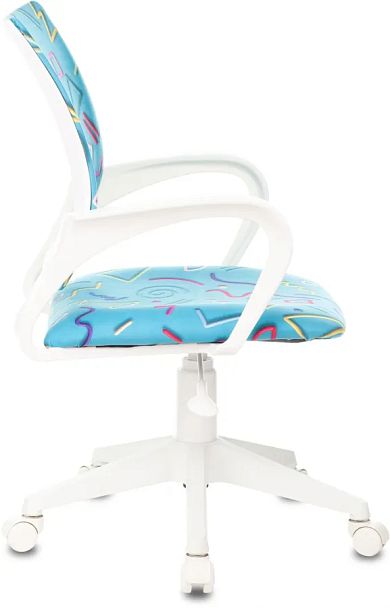 Кресло детское Бюрократ BUROKIDS 1 W голубой Sticks 06 крестов. пластик пластик белый - Вид 2