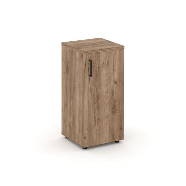 Стайл Проджект Шкаф низкий узкий SN.STU-301(R) Дуб Табак/Черный Ручки 400*400*833 - Вид 1