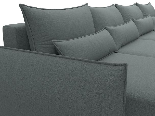 Диван П-образный Лига-051 НПБ Лонг Рогожка серый - Вид 4