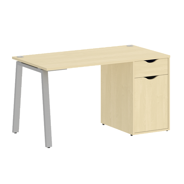 Home Office Стол письменный VR.SP-3-138.1.A Клён/Серый металл 1380*720*750 - Вид 1