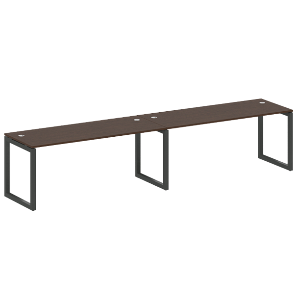 Metal System Quattro Р. ст. на 2 раб. места на О-образном м/к 50БО.СМ-2.5 Венге/Антрацит металл 3600*720*750 - Вид 1