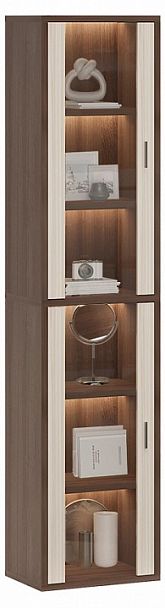 Шкаф-витрина Домино СУ(ш1в2)+2ФС Карамель/Шамони - Вид 2