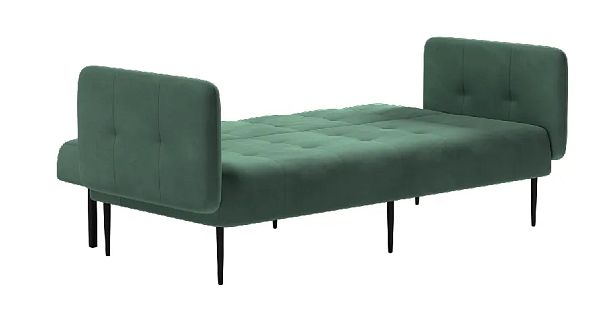 Monaco диван-кровать прямой с подлокотниками, трехместный, бархат зеленый 19 - Вид 6