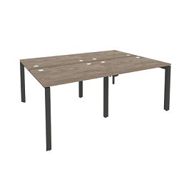 Onix Рабочая станция на П-образном м/к O.MP-D.RS-4.1.7 Тиквуд темный/Антрацит металл 1960*1475*750 - Фото предпросмотра