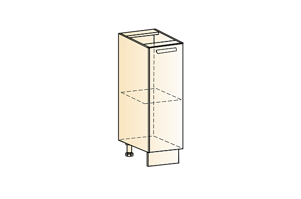 Джаз Шкаф рабочий L150 (1 дв. гл.) (эмаль) 36.39.3291  - Вид 3