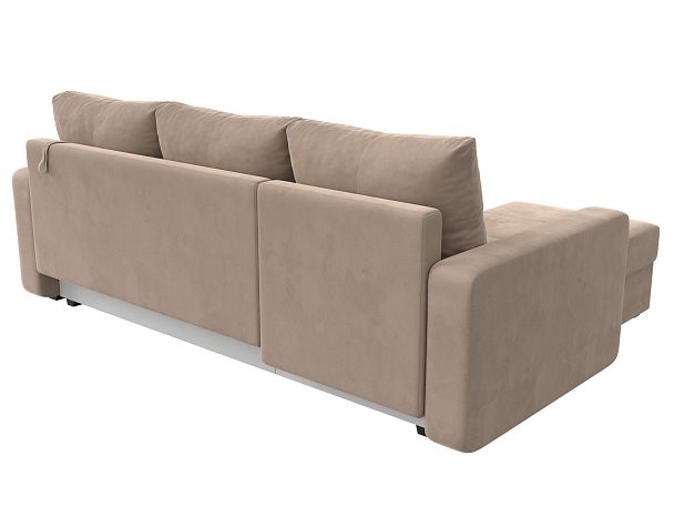 Диван угловой Ливерпуль Лайт левый угол Велюр бежевый - Вид 6