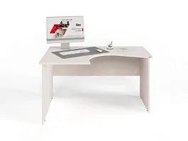 UNITY PС4-14 L ДУБ МОЛОЧНЫЙ Офисный стол угловой Левый 1400х1000х750 - Фото предпросмотра