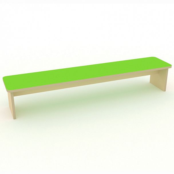 Детская скамья пятиместная, зеленый - Вид 1