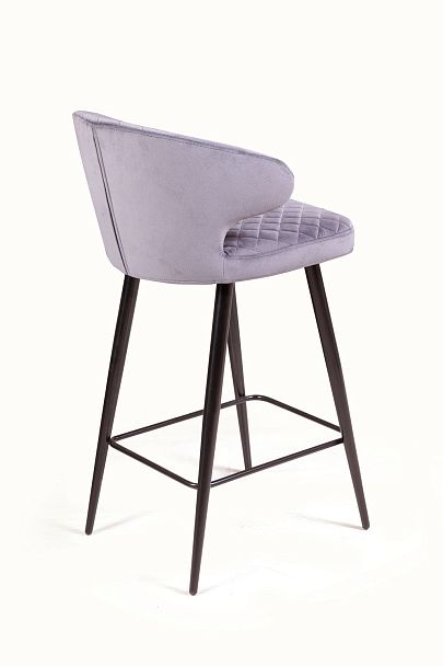Стул полубарный Richard ромб, бархат серый 27 - Вид 5