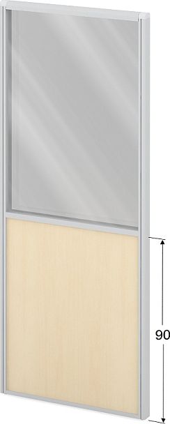 Модуль комбинированный "Мобильные офисные перегородки «Логика»"  ПК-ЛГ-МДК200х80/90С/Д-В1-466 клен - Вид 1