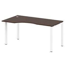 Metal System Стол криволинейный левый на П-образном м/к БП.СА-1 (L) Венге/Белый металл 1600*900*750 - Фото предпросмотра