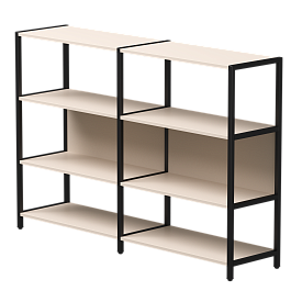 Набор стеллажных систем №1 Everprof EVO 1635x385x1120 Кашемир/Черный - Фото предпросмотра