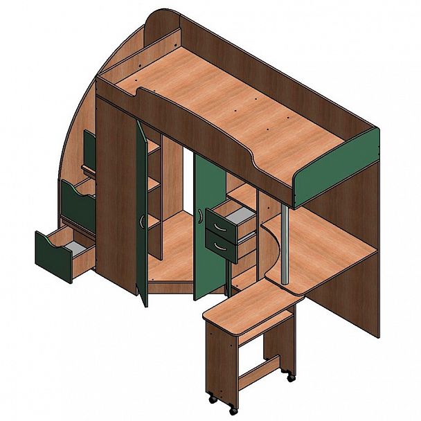 Кровать-чердак "Теремок-1 Гранд" - Вид 4